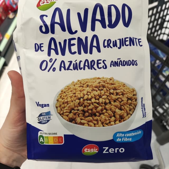 Salvado de avena crujiente 0% azúcares añadidos 