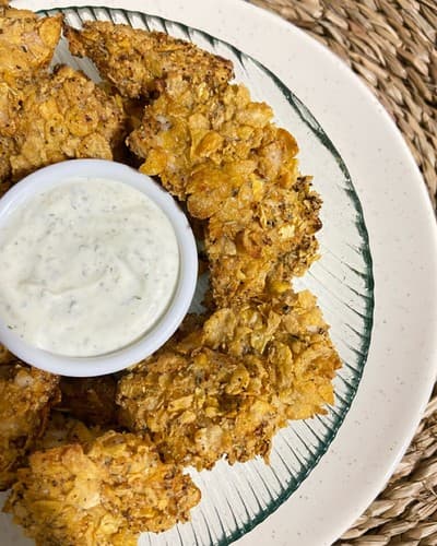 🍗 Pollo crujiente con salsa yogur 🥣